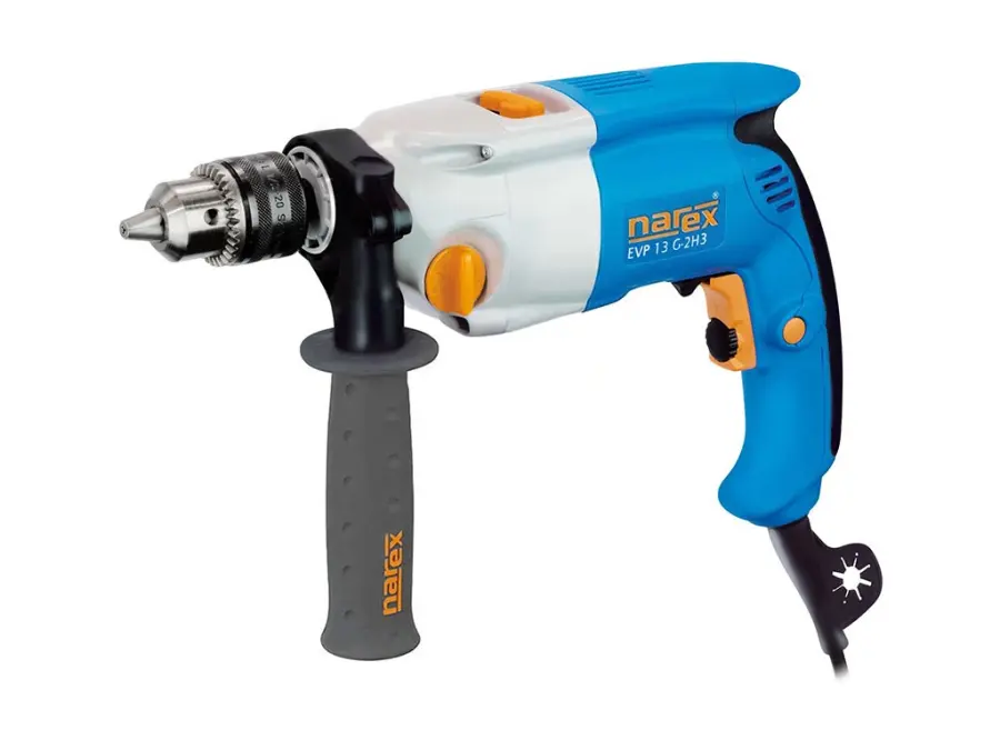 EVP 13 G-2H3 Příklepová vrtačka, 760 W, 13/20/45 mm NAREX + Sada vrtáků CZ002 a závitníků pro průch.záv.lam. DIN371(1500)+DIN376(3500)